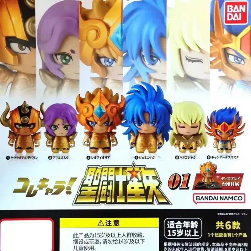 Bandai Genuine Saint Seiya Series Gashapon 1 Series 2 Golden Twelve Saints Anime Figure Collectible Ornaments Toys New in Shelf