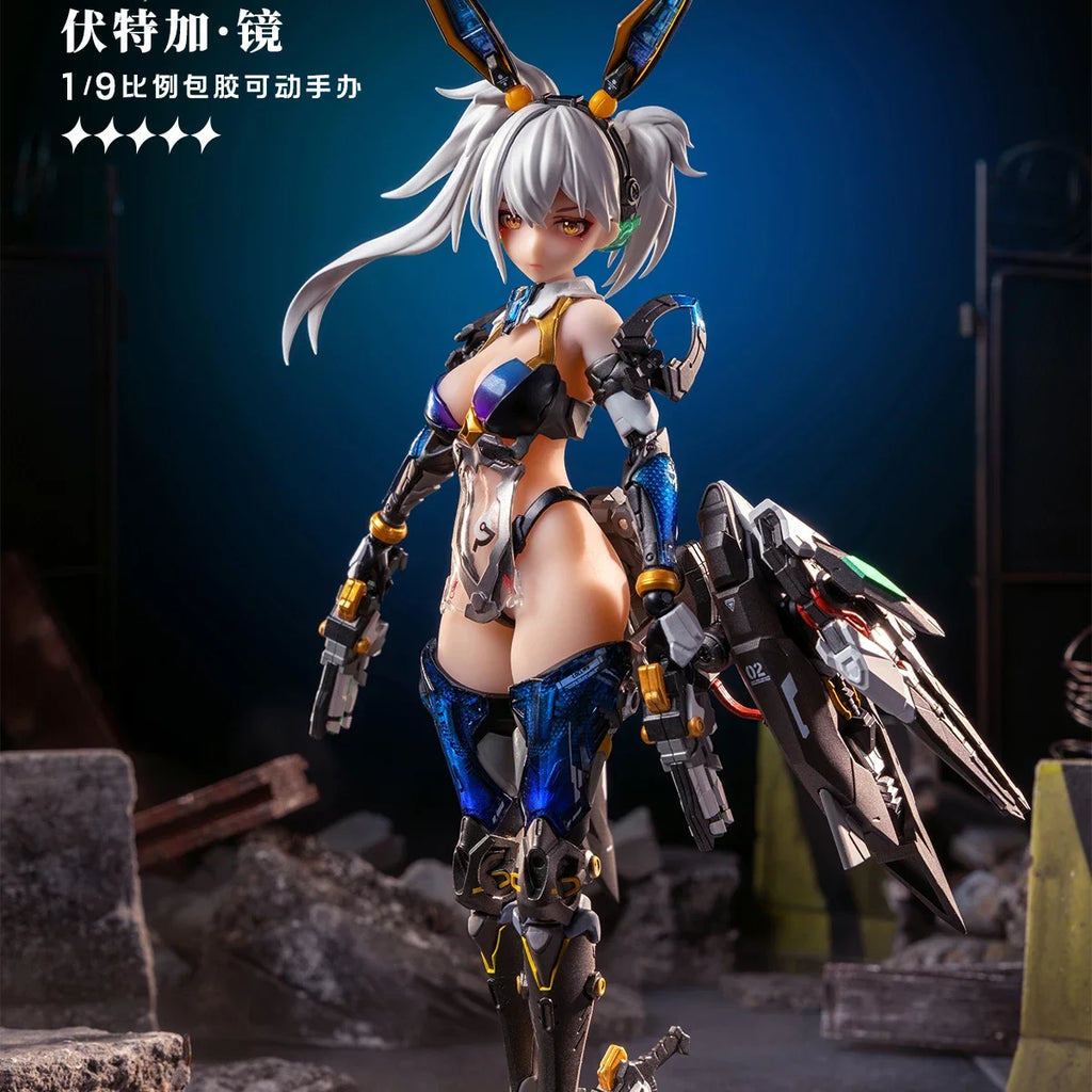 Animester Wolf-Mastiff Force Anime Action Figure 1/9 Scale Articulated Soft Vinyl Karas Samurai Assault Type Raven Collectible
