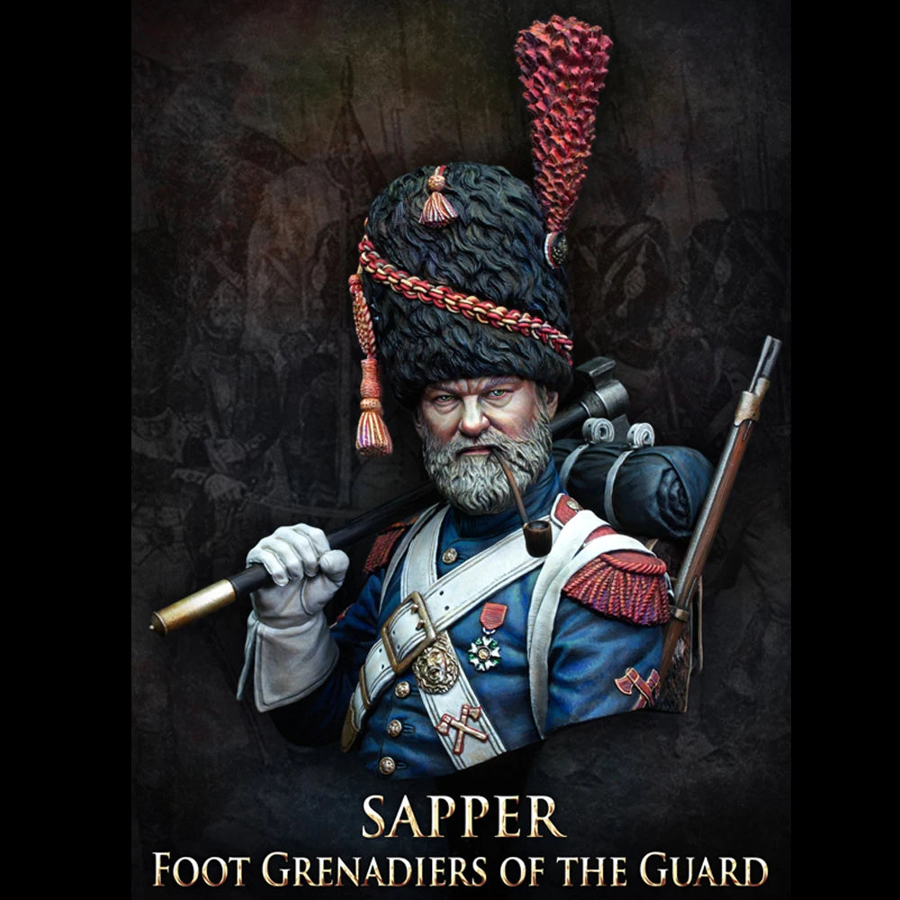 Resin Model figure Bust, 1/10 SAPPER Foot Ganadiers of the guard, GK, Historical theme, Unassembled and unpainted kit