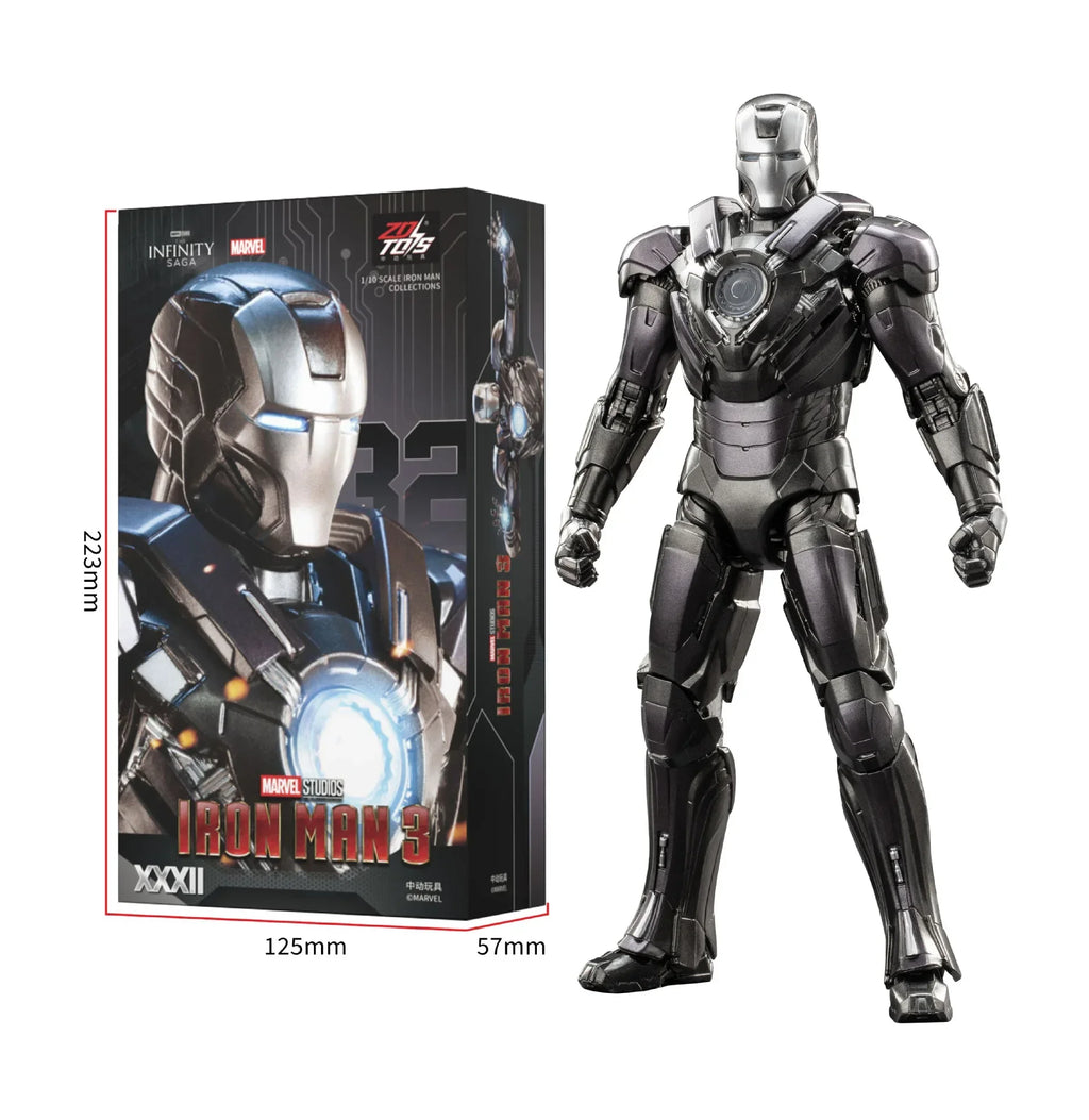 In Stock MZD Toys Iron Man Mark31 Mark32 Mark34 1/10 Movable Action Figure Marvel Collectible Statue Toy For Marvel Fans Boys