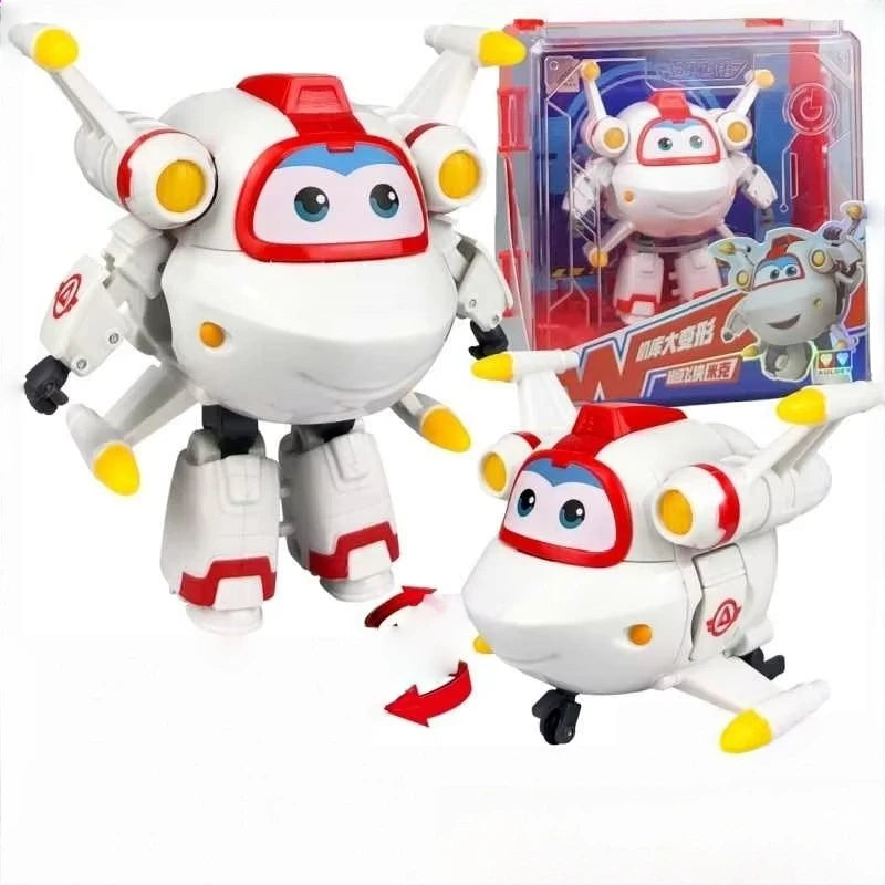 Hot New Super Wings Large Transformation Anime Transformation Flat Robot Action Character Transformation Toy Children'S Gift