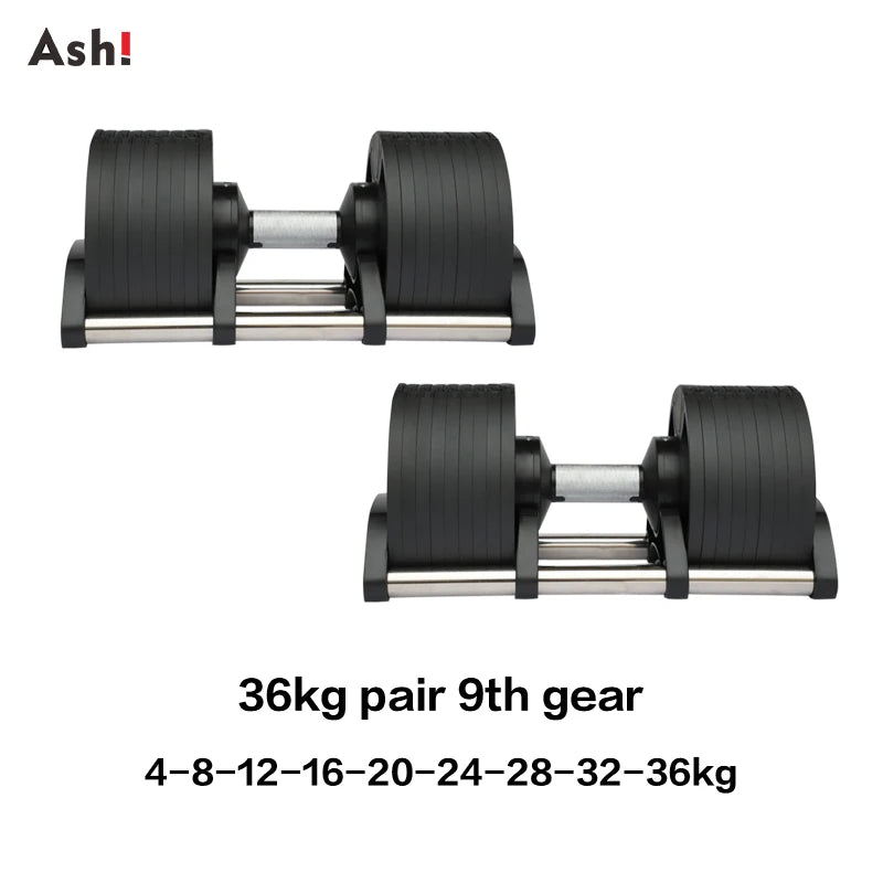 Multiple Colors Adjustable Dumbbells Set 2kg(5lb) or 4kg(9lb) Increase Max 45kg(100lb) Home Fitness Fast Adjustment Dumbbells