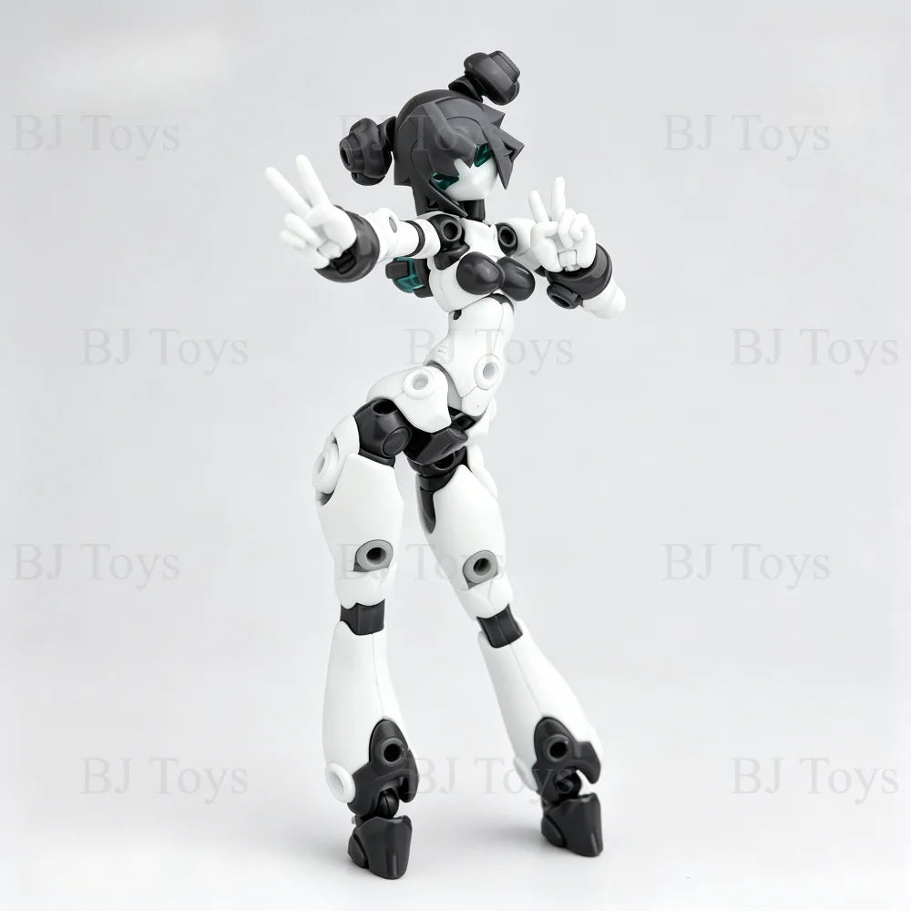 Quankai Gene Interference 2.0 Female Mecha Body, Ultra-Articulated Buildable Action Figure with Interchangeable Head Hand Parts