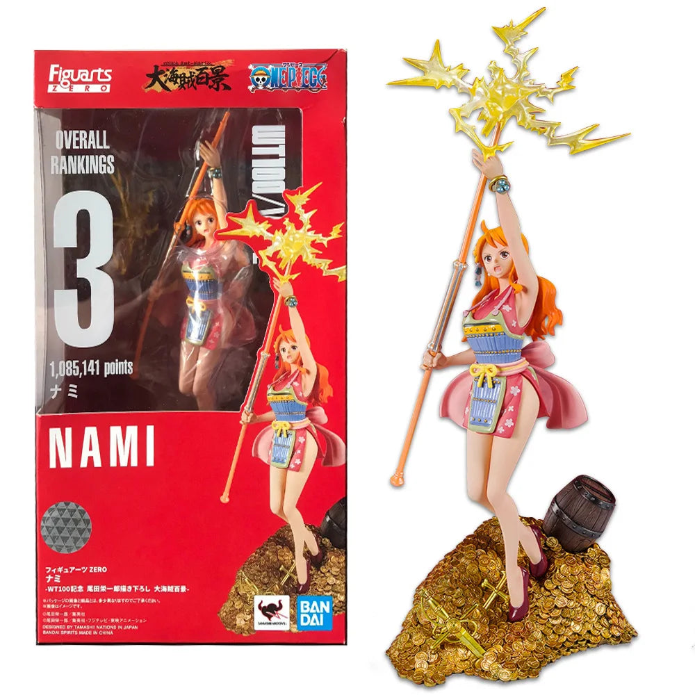 Anime One Piece Nami Figur Magischer Wetterstab WT100 Gedenken an Hundert Szenen der Großen Piraten von Eiichiro Oda Modell