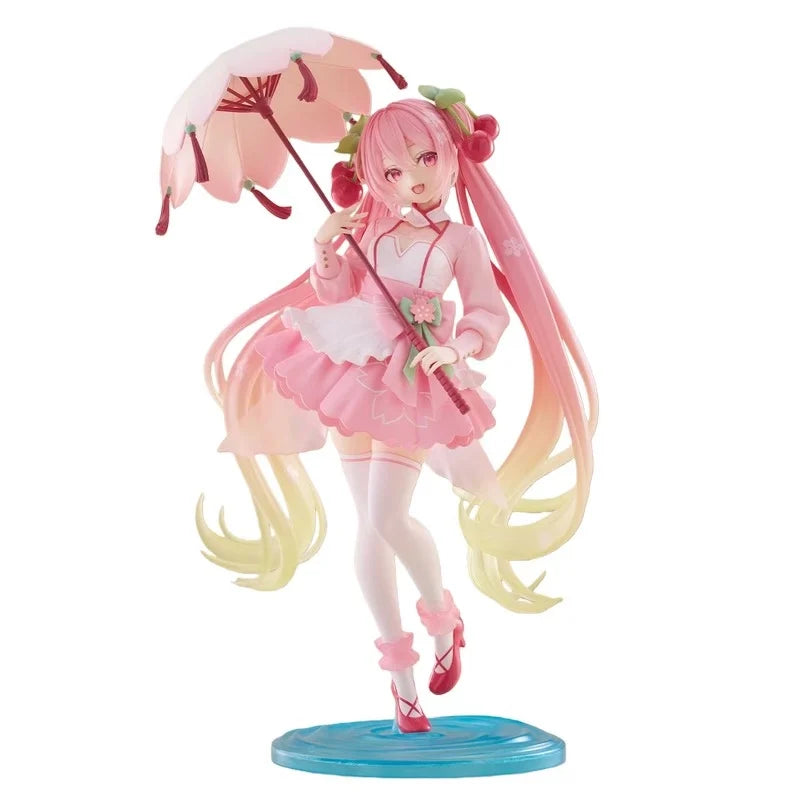 TAiTO AMP Hatsune Miku Sakura Miku ~Sakura Dress Ver PVC 21CM Anime Action Figures Model Collection Toy