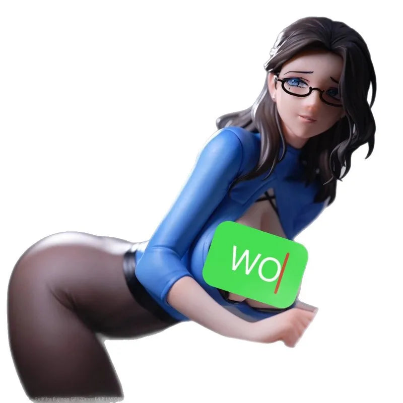 Stylish Poised Charming Anime Office Lady Pvc Figure Printer Scene Desktop Bookshelf Case Decor Collectible Model For Anime Fans