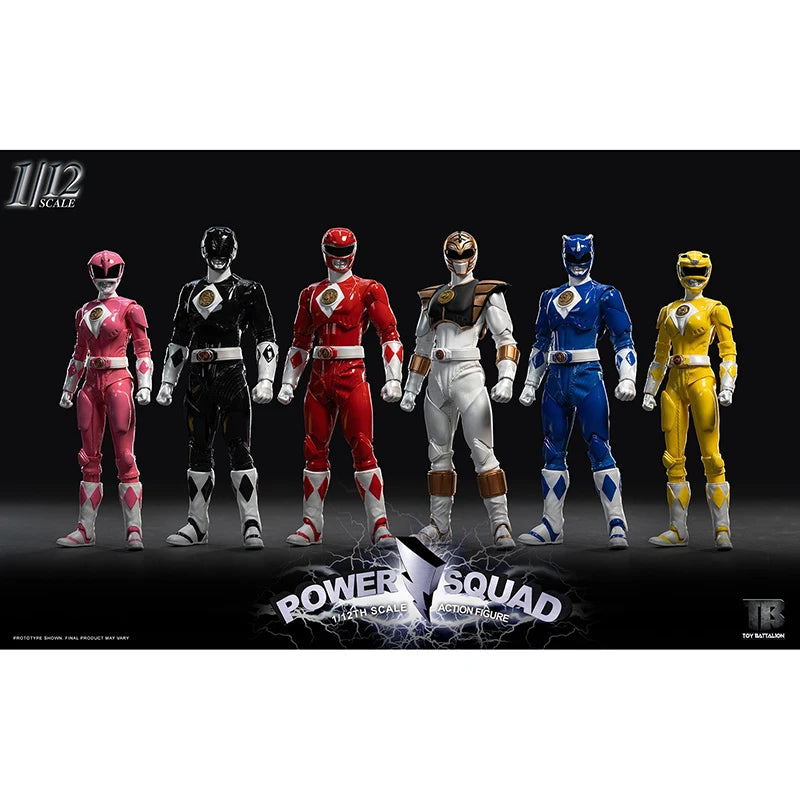 Original Toys Battalion TB020 1/12 Scale Power Squad Power Rangers Figure Set In Stock Anime Action Collection Figures Model Toy