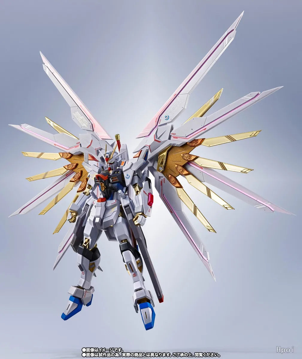 BANDAI  METAL ROBOT SPIRITS SIDE MS Mighty Strike Freedom Gundam Final Battle Ver. Authentic  Figure Model