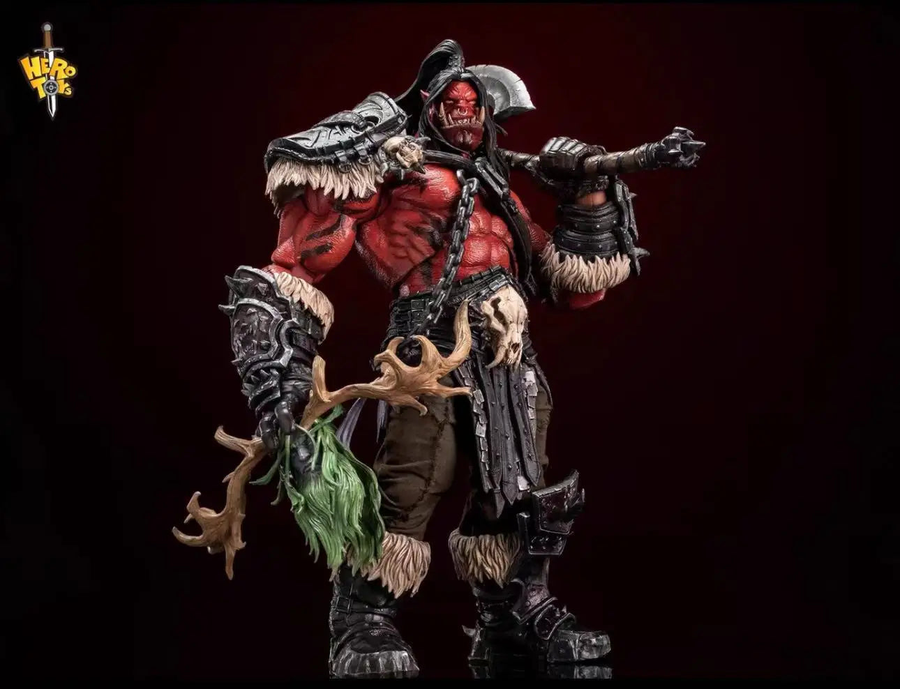 In Stock Herotoys Red Limited Edition Horde Warchief Old Roar Grommash Hellscream