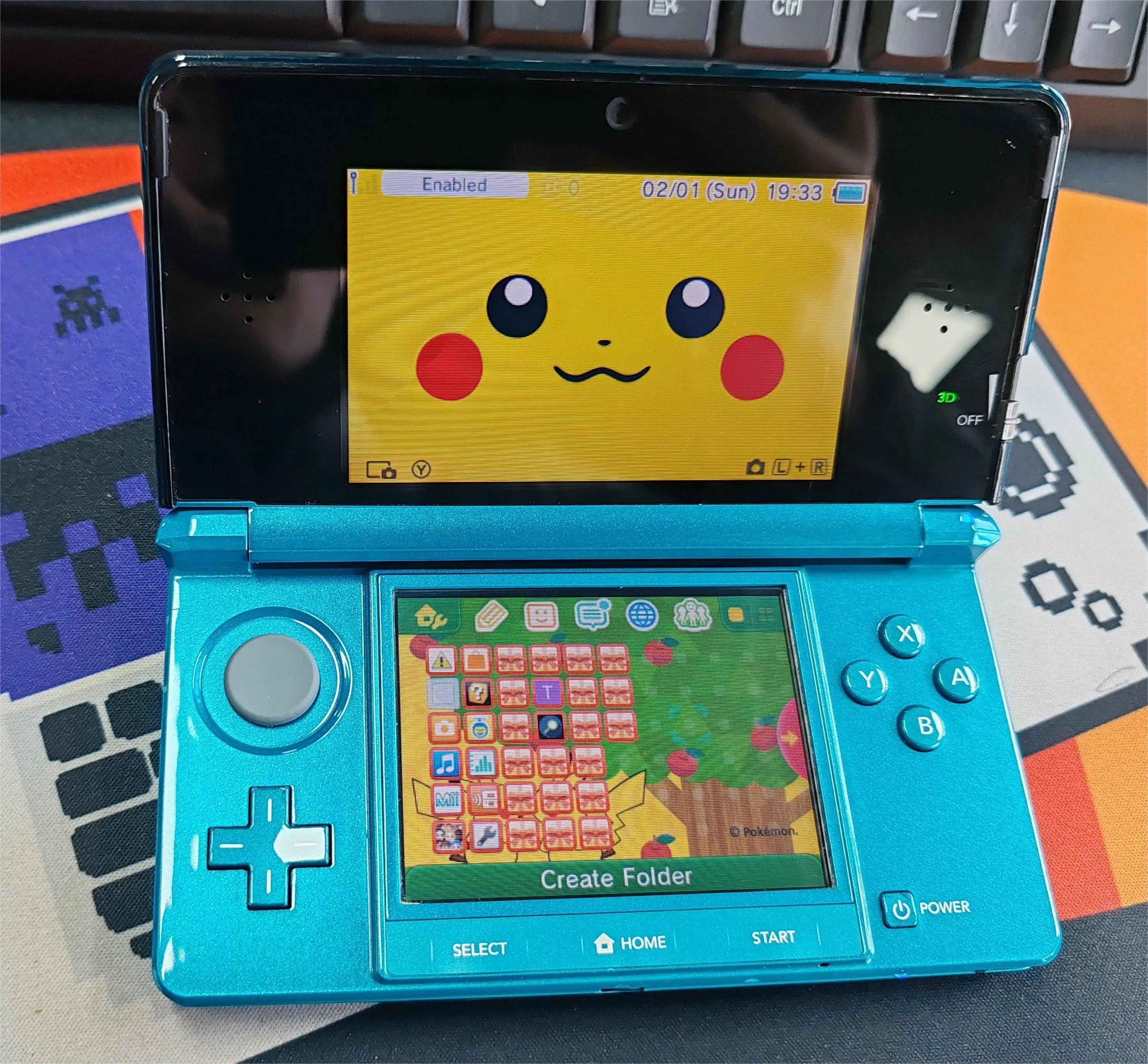 For Nintendo 3DS 3.5-inch handheld game console successfully cracked