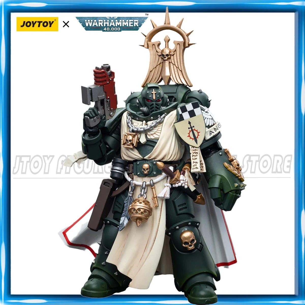 JOYTOY Action Figure 1/18 40K Dark Angels Master Lazarus Master With Power Fist Anime Military Model