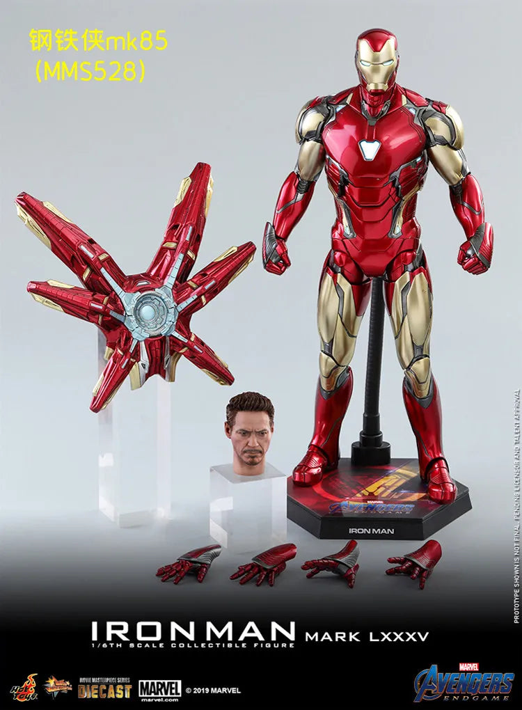 Hottoys 1/6 Scale Licensed Official Marvel Avengers Endgame Iron Man Mark 85 Rescue Alloy Movable Collectible Action Figure