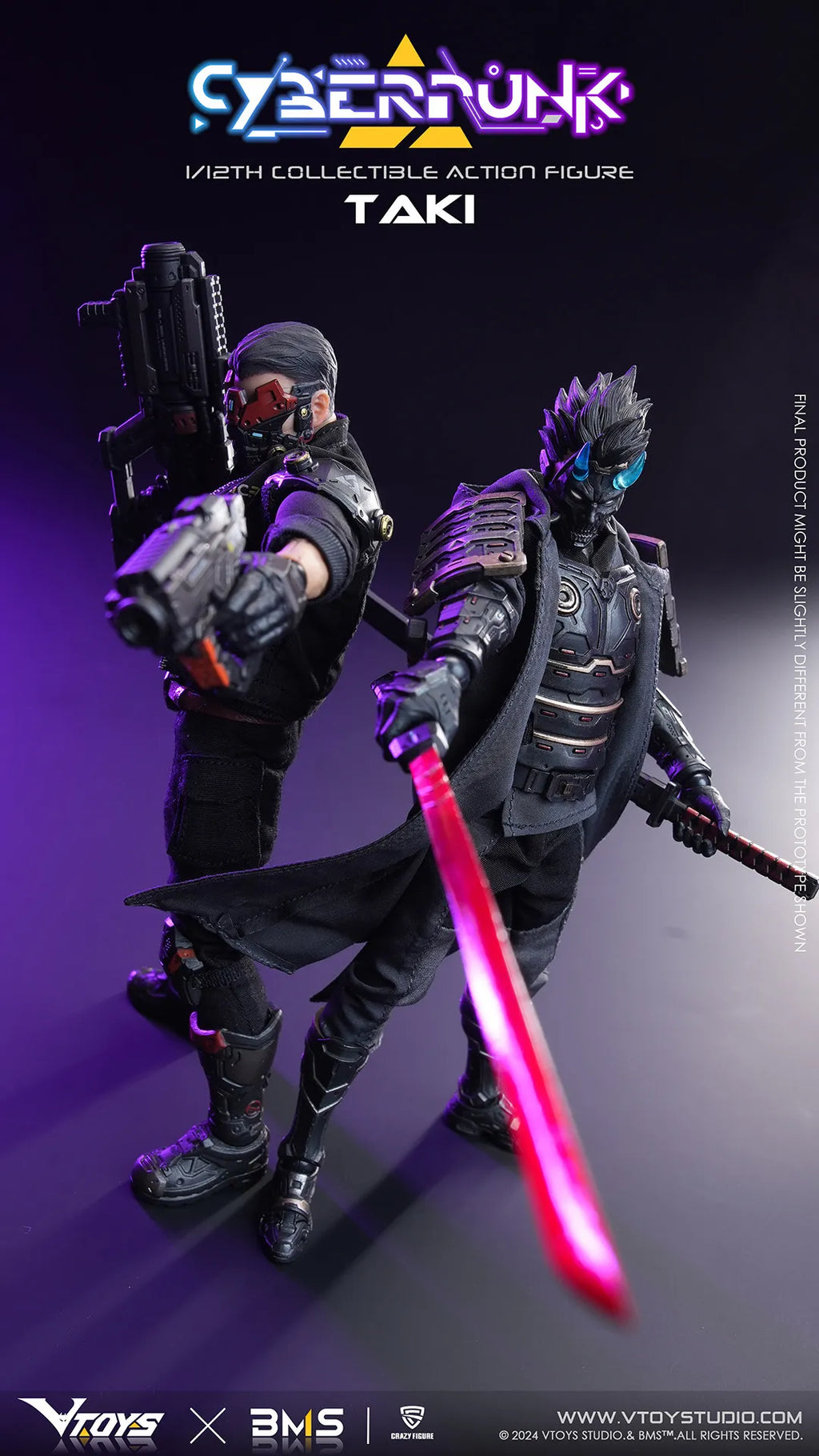 In Stock Originate Vtoys VSD010 Cyberpunk TAKI Knight Movable Model Toys 12TH COLLECTIBLE ACTION FIGURE