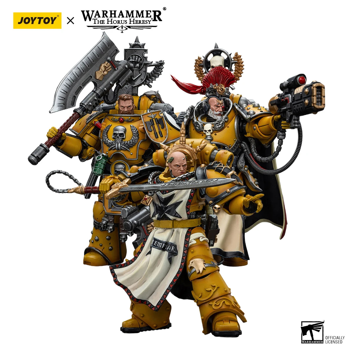 JOYTOY Warhammer 30K Imperial Fists Action Figure 1/18 Legion Praetor Fafnir Rann Sigismund Anime Model Joint Movable Figure Toy