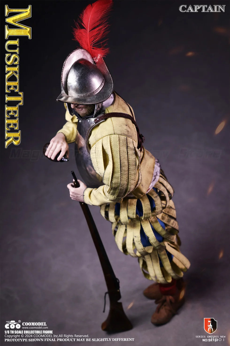 【In Stock】Original COOMODEL SE138 Empire Series-Spanish Conquistador Musket Infantry Commander 1/6 Action Figure Toy Gift