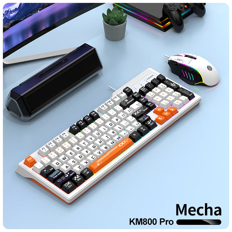 K-snake KM800 Pro kabelgebundenes Gaming-Tastatur- und Maus-Set Desktop-Computer Notebook Home Office beleuchtet USB