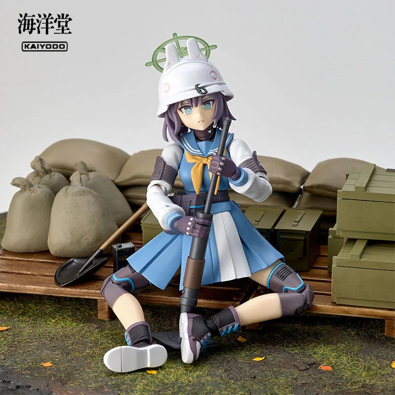 In Stock Kaiyodo Revoltech Science Wonder Yamaguchi BA Bilan Azure Blue Archive Saki Aoi Posable Figure Collectible Gift