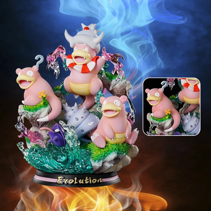 Pokemon Evolution Eevee Anime Figure Charizard Raichu Mewtwo Dragonite Venusaur Gengar Illuminous Figurine PVC Statue Model Toys