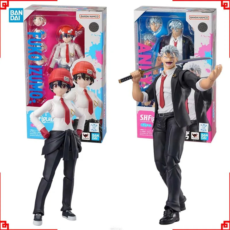 Bandai Undead Unluck Anime Figure SHF Andy Unluck Izumo Fuko Action Figure Collectibles Model High Poseability Toys Boys Gift