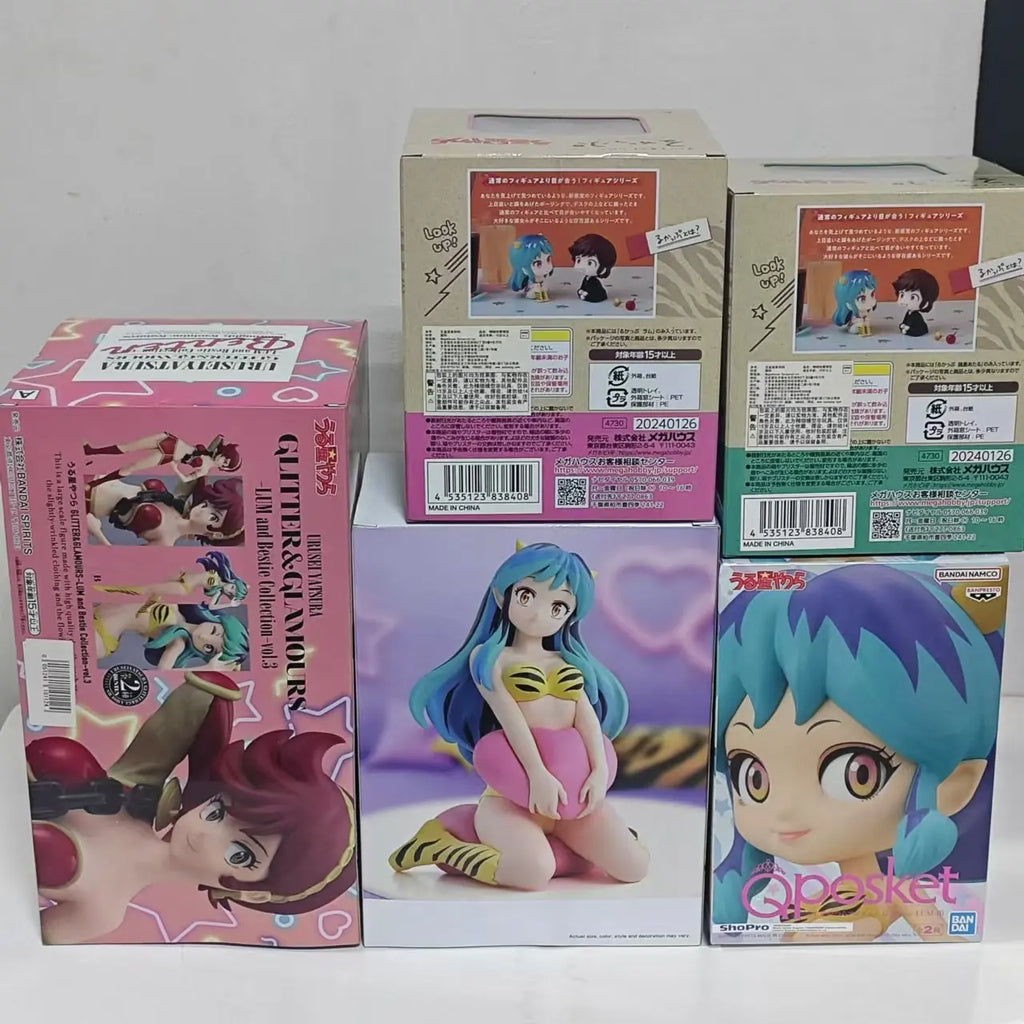BANDAI Original BANPRESTO Glitter&Glamours Urusei Yatsura 22cm Lum Ronnie Anime Figure Action Figures Model Figurine Toy Look Up