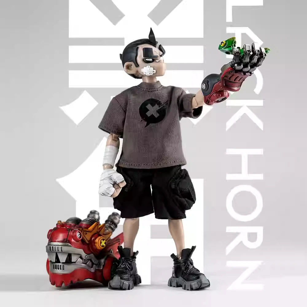 Spot D_one Black Horn Dragon Limited 1/12 Movable Doll Trendy Handmade Ornament Gift Movable Doll Desktop Decoration