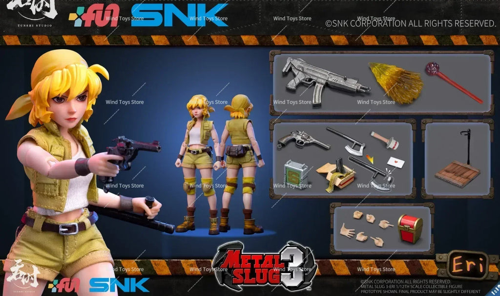 En Stock Original Snk Metal Slug Figura De Acción Juguete Fior Airi Sisters 1/12 Colección De Tela Regalo