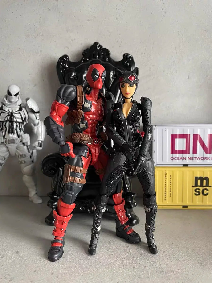 Arkahm Factory MAX Factory Kaiyodo Revoltech Yamaguchi Catwoman Figuras Ko Model Action Figure Anime Doll Customized Gifts Toys