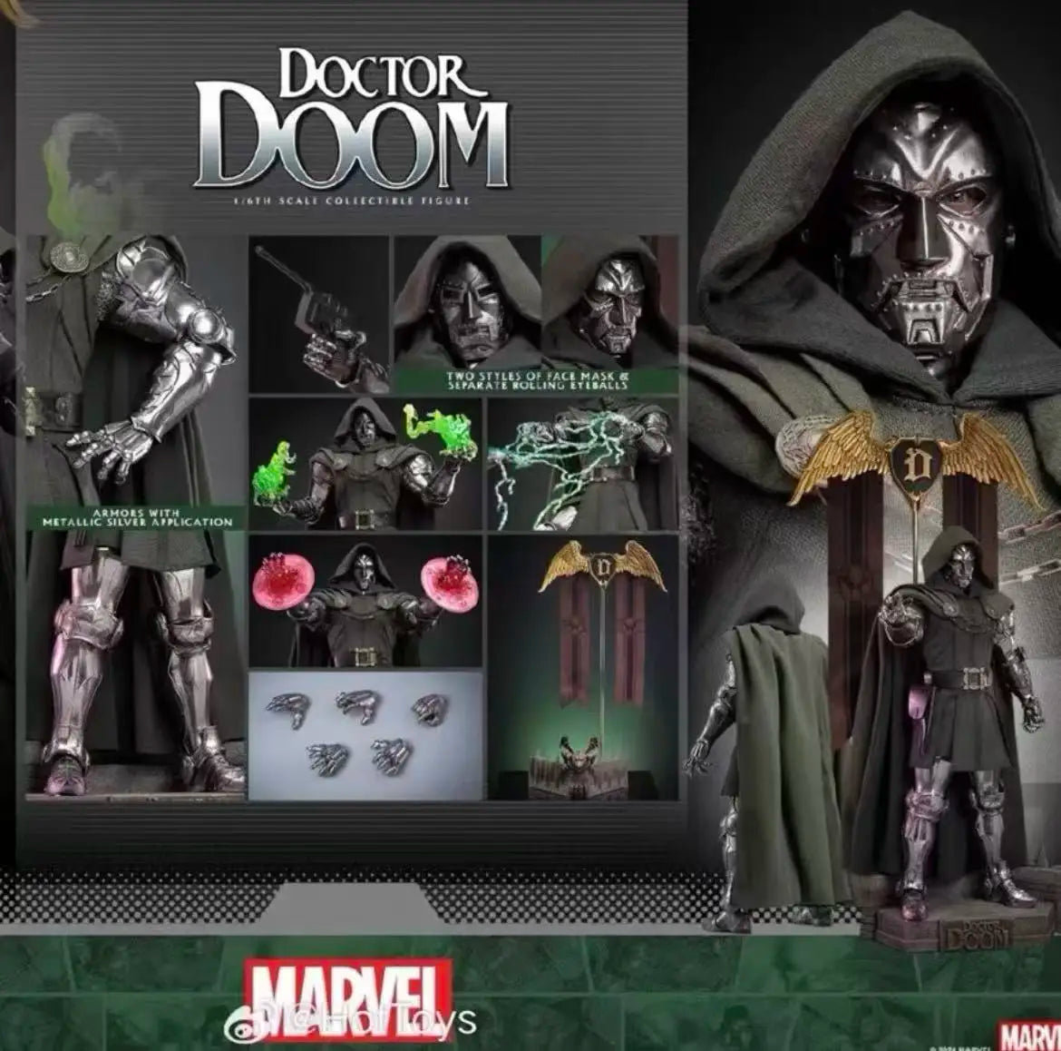 Original Hot Toys HT CMS022B CMS022 Comics Doctor Doom 1/6 in Stock Anime Action Collection Figures Model Toys