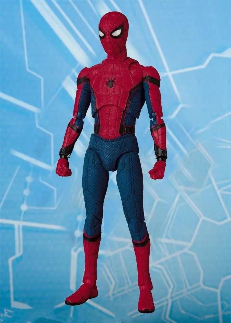 Marvel Avengers Peter Parker Anime Figuren SHF Spider Man Homecoming Figuren Auto Dekoration Puppe Modell Kinder Spielzeug Fans Geschenk