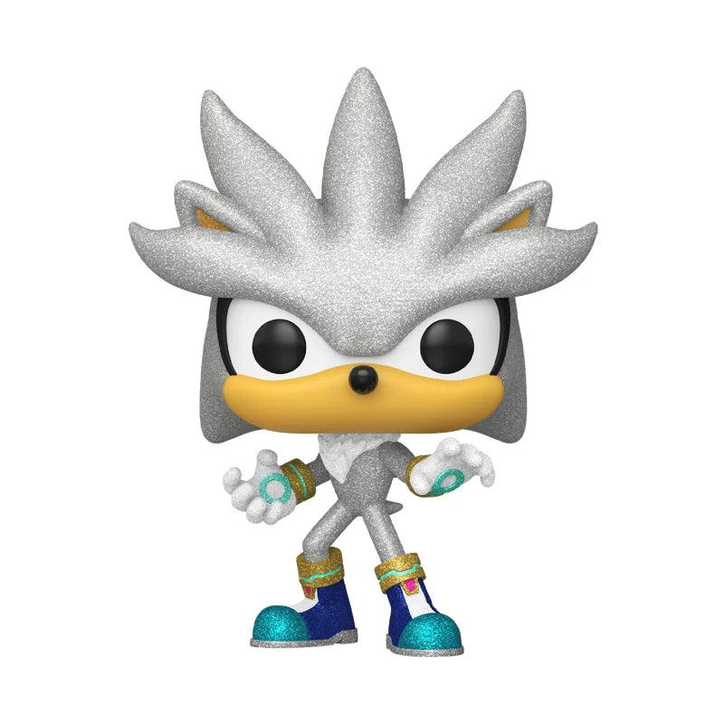 FUNKO POP Original Sonic Anime Figure Silver 1103 Action Figure Toys for Boys Girls Kids Gift Collectible Model Ornaments