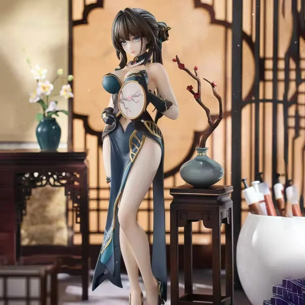 New Honkai Star Rail Ruan Mei Figure 24cm, Qipao Cheongsam Chinese Dress PVC Statue Collection Model Desktop Decor Anime Gift