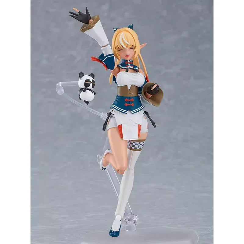 In Stock GSC Max Factory Original Figma 552 Hololive Shiranui Flare Anime Action Figure Toys for Boys Girls Kids Children Gifts