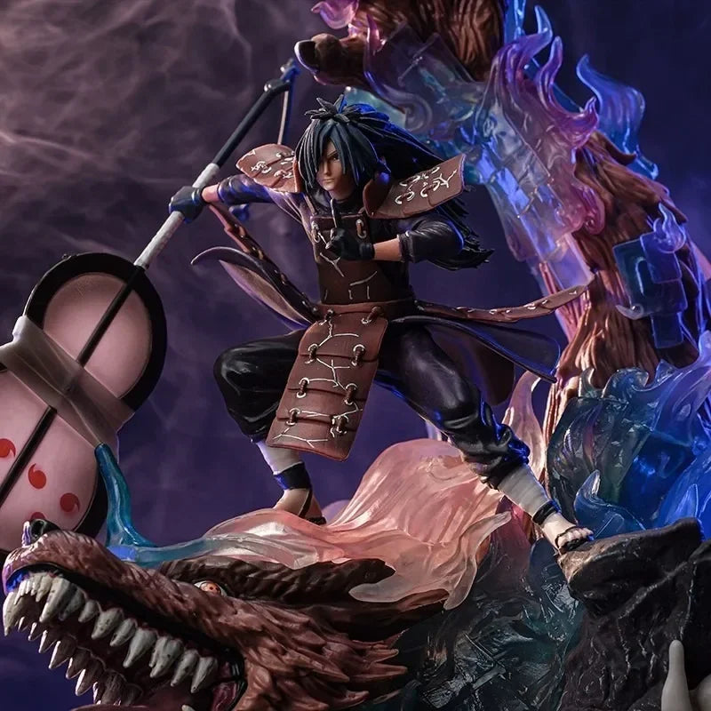 NARUTO Anime Figure 40cm Uchiha Madara The Strongest Battle Susanoo Armed Kurama Kyuubi Model Figure Decoration Craft Collection