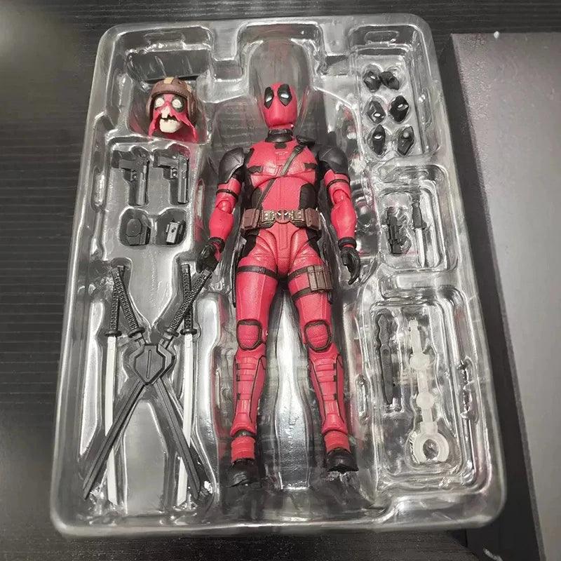 Shf Deadpool & Wolverine Action figures PVC Movable Collection X-Men Figure Figurine Movie Model Doll Kids Toys Gift