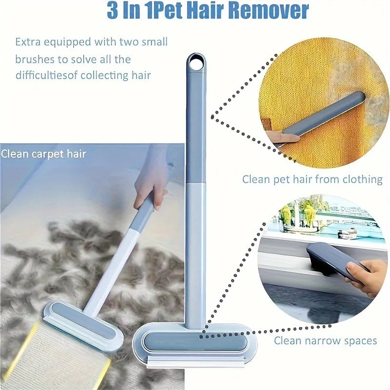 Washable & Reusable Dog Hair Brush with Non-Damage Cleaning - for Carpets, Sofas, Easy-Clean Floor, Dog Hair Remover Tool