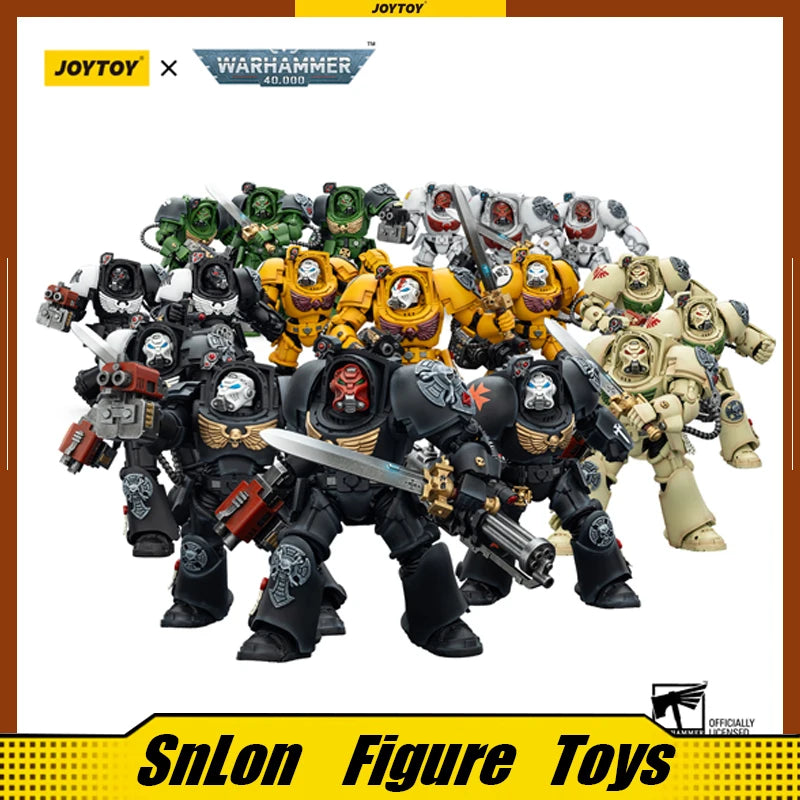 JOYTOY Warhammer 40k 1/18 Action Figures Terminator Black Templars Dark Angels Imperial Fists White Scars Salamanders Model Toys
