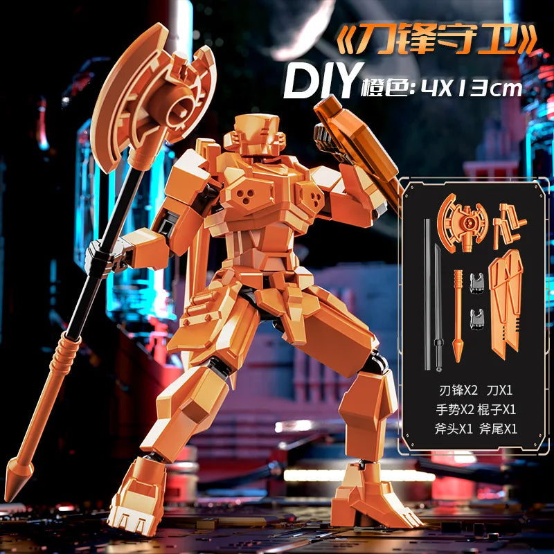 Lucky 13 Multi Joint Action Figure Knight Justice Shield Mecha Toy Model Robot Doll Gift for Boys