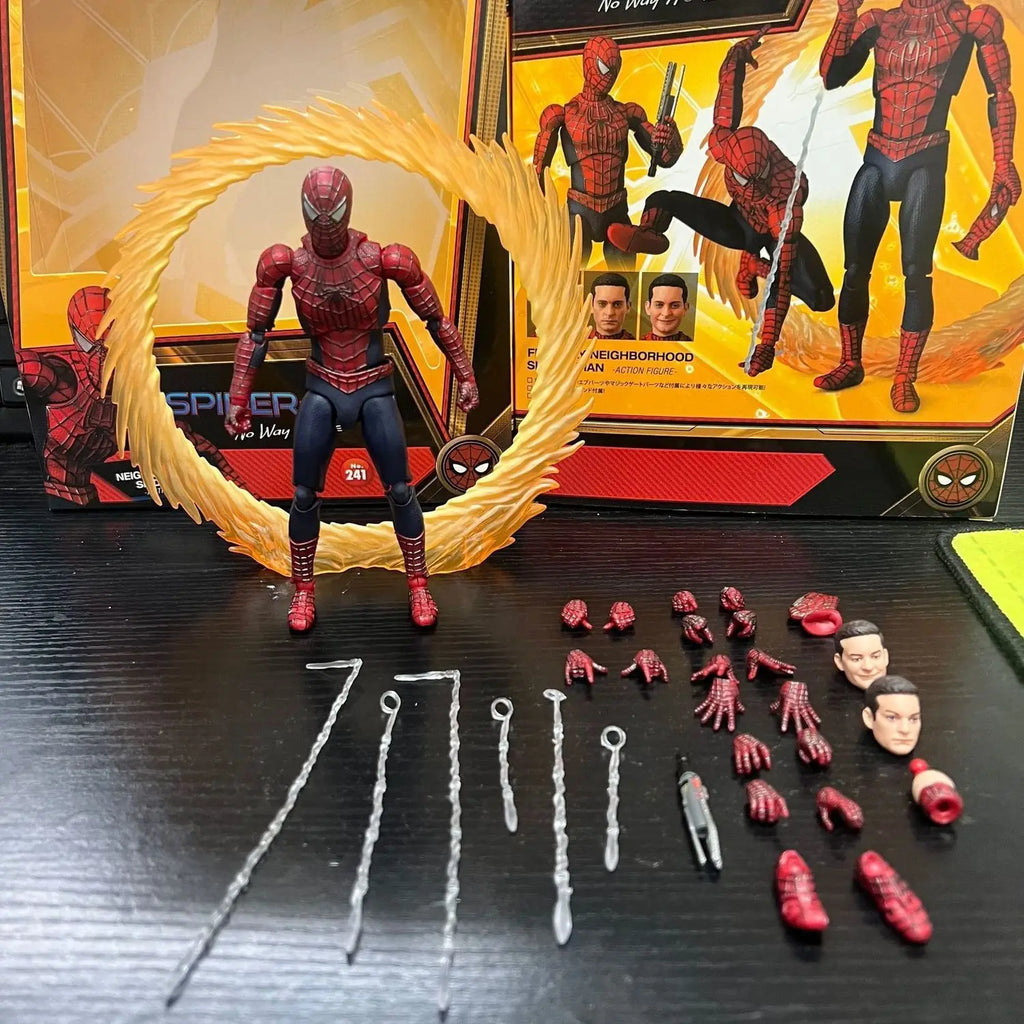 New Mafex No.241 Spider Man Toby Maguire Heroes Have No Return Friendly Neighborhood Gk Anime Action Figure Model Toys Gifts