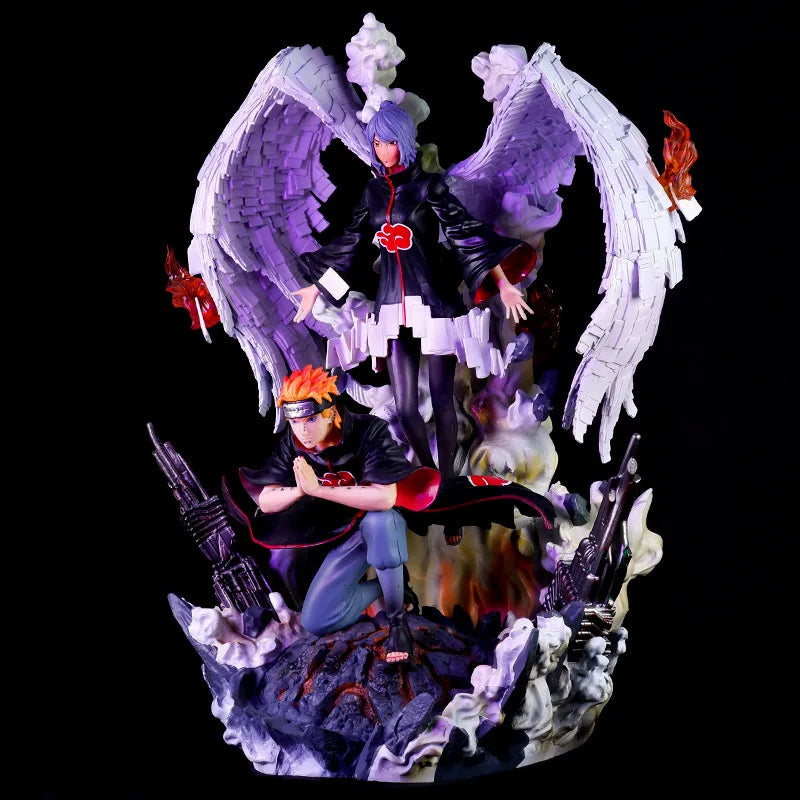 Naruto New 38cm Anime Figure Konan Pain Akatsuki Peripheral Collect Statue Model Desktop Decoration Ornaments Birthday Gift Toys