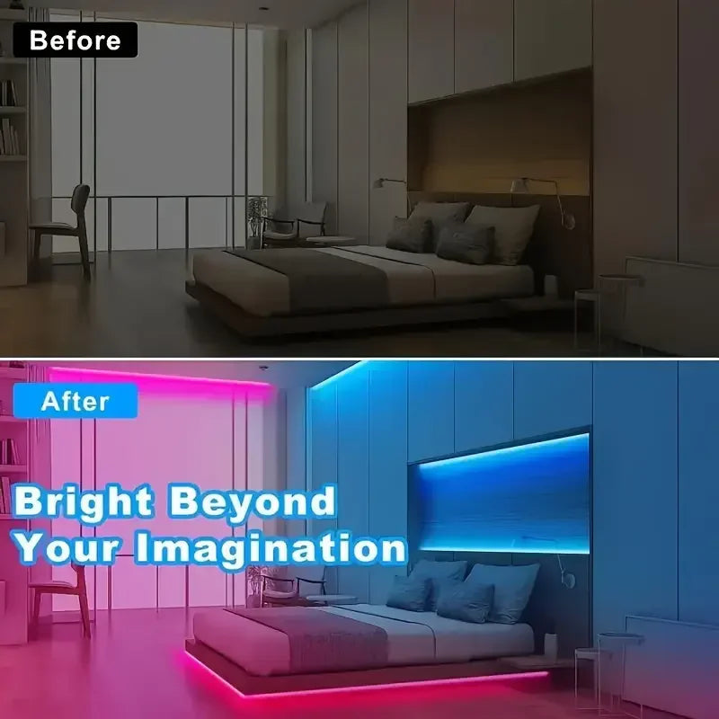 5V TV Backlight Led Strip Lights RGB 5050 Music Sync LED Rope Light 1M-30M Flexible Diode Lamp Tape for Room Decoration Lighting