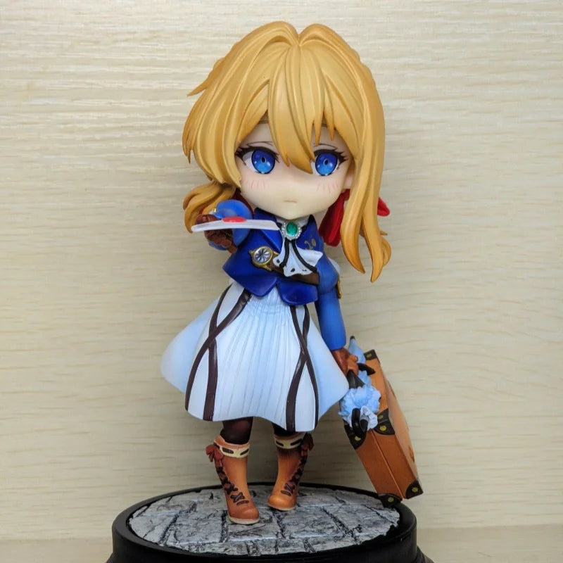 Violet Evergarden Q-Version Violet Evergarden Standing Action Figure 17cm Anime Goods Statue Decoration Trendy Toy Collection