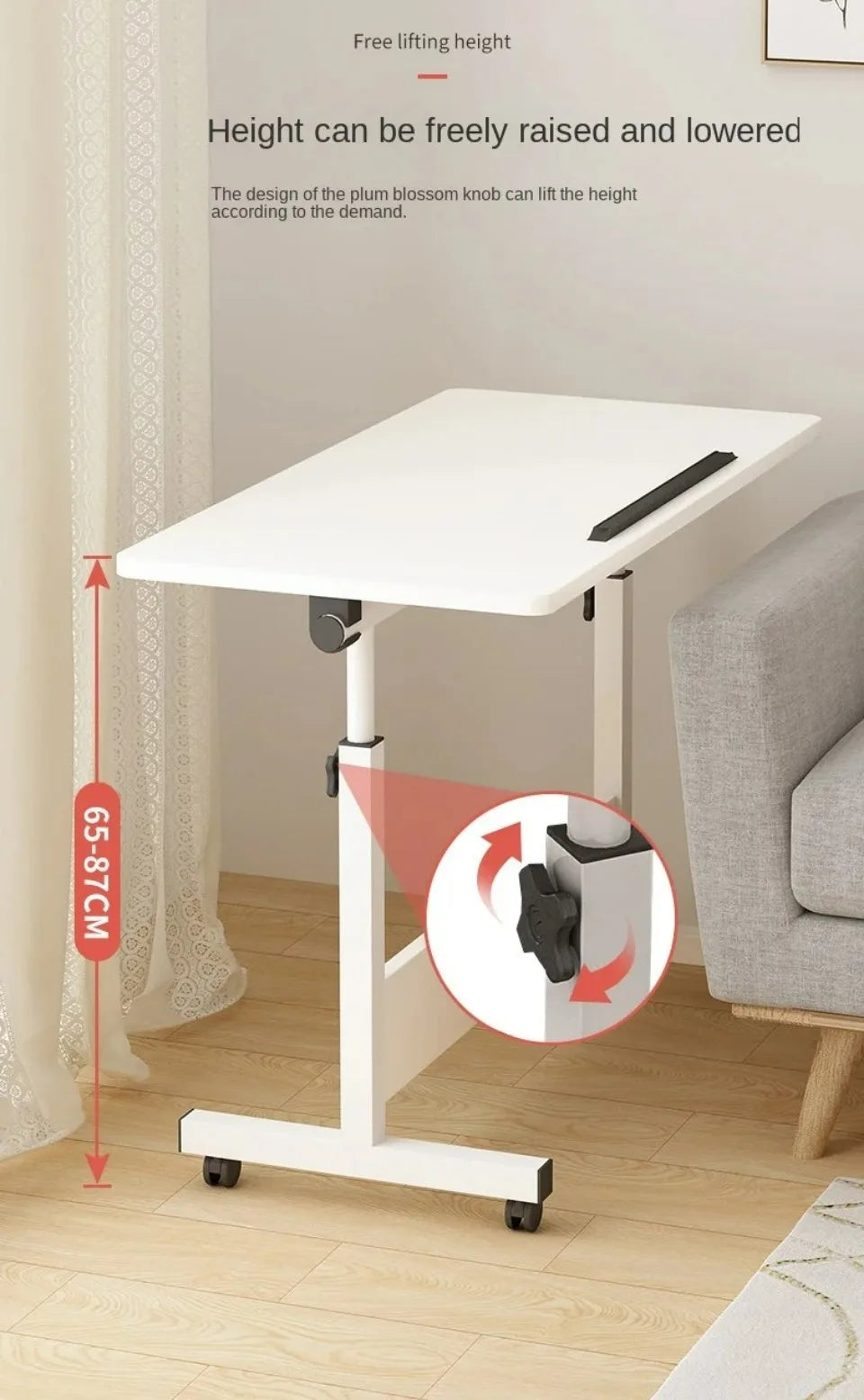 Height Adjustable Standing Desk Mobile Laptop Desks Table Removable Work Laptop Desk Lazy Bedside Sofa Desk Small Computer Desks