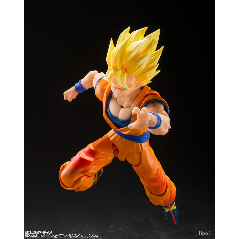 100% Authentic In Stock Bandai S.H.Figuarts Dragon Ball Z Super Saiyan Goku (Battle Opening) Action Figure Collection Model Toy