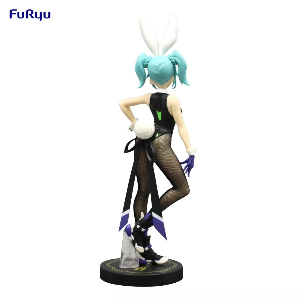 In Stock FuRyu Original Genuine  Piapro Characters Hatsune Miku BiCute Bunnies Figure Street Violet Color Ver. 30cm Model Toys