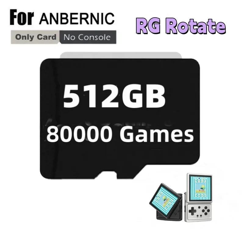 Game Card For ANBERNIC RG Rotate Retro Classic Games Android Handheld Gaming Console Memory Card TF Card SD Card 512G PS2 PSP