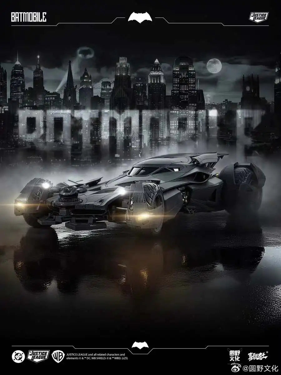 In Stock Xiwanshe BATMOBILE 1/12 ASSEMBLY MODEL Movable Model Toys Batman With LED Bat car