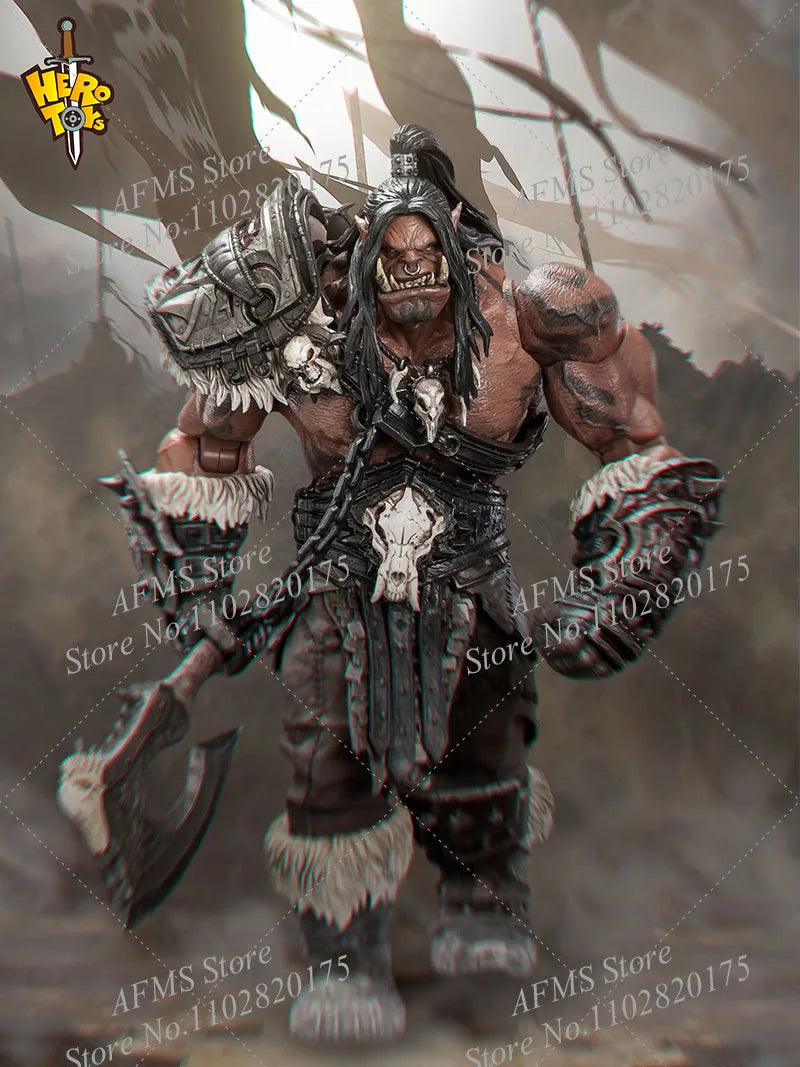 Auf Lager: Hero Toys Sammlerfigur im Maßstab 1:10 – Orde Battle Song Chief Roaring Roaring Orc Warrior (22 cm) – Soldaten-Actionfigur