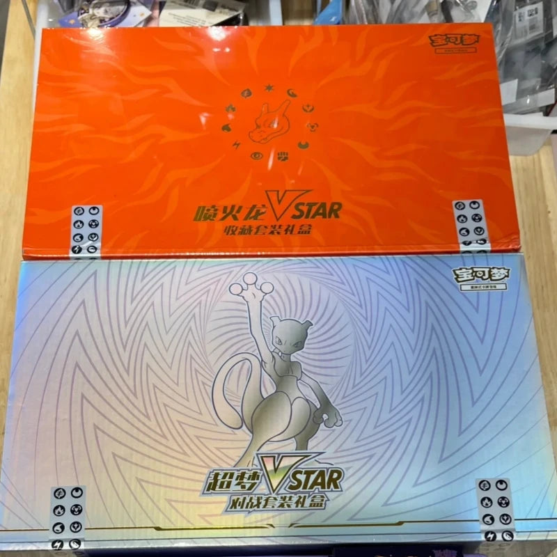 Original PokéM0n Trading Ptcg Cards Game Simplified Chinese 8.0 Charizard Vstar Mewtwo Collect Suit Gift Box Child Gift In Stock