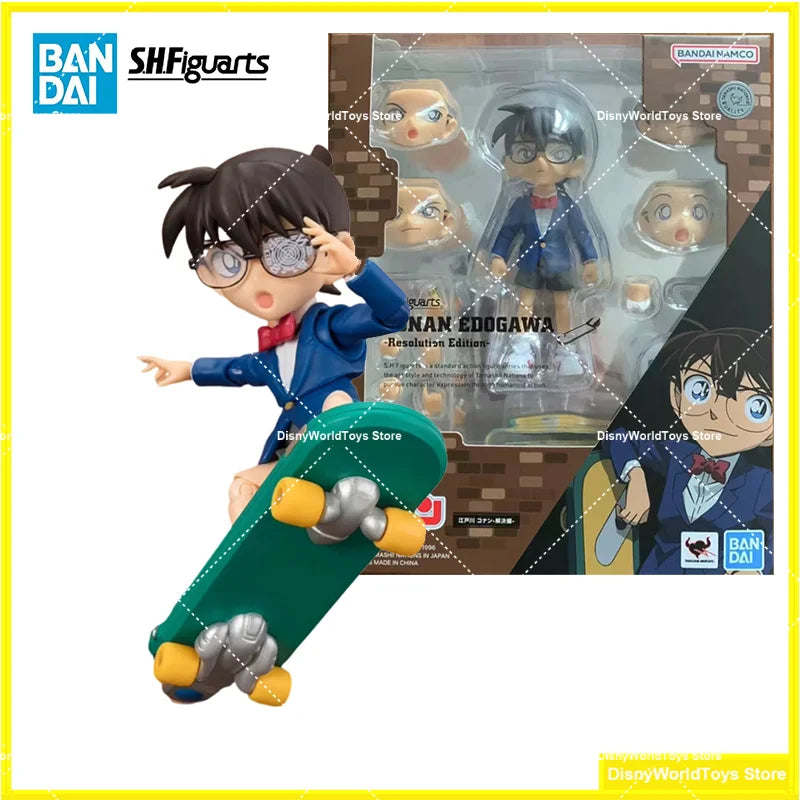 100% Original BANDAI S.H.Figuart SHF Conan Edogawa Resolution Part Detective Conan In Stock Anime Action Collection Figures Toys