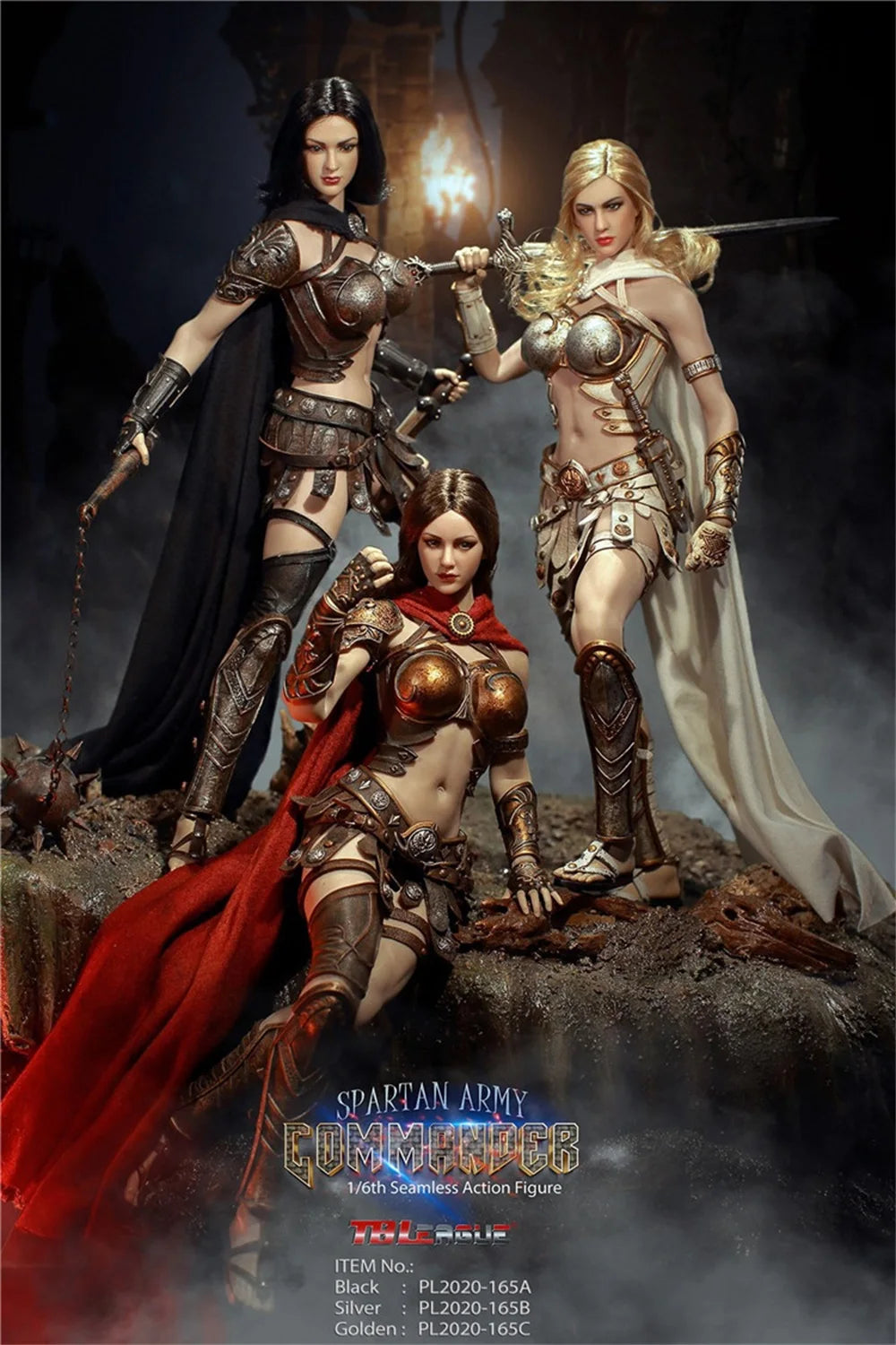 1/6 TBLeague PL2020-165A PL2020-165B PL2020-165C Female Spartan Army Commander Rubberized Set Action Figures For Fans Collect